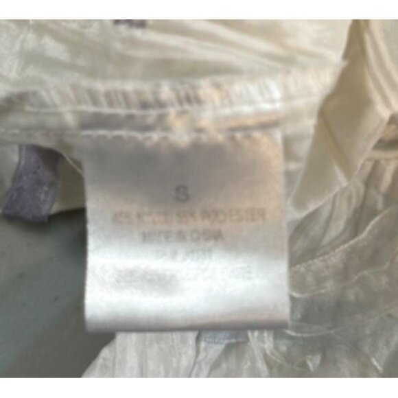 Vintage Carina Ruffle Blouse Abstract Floral Long Sleeve Size Small - Picture 9 of 9